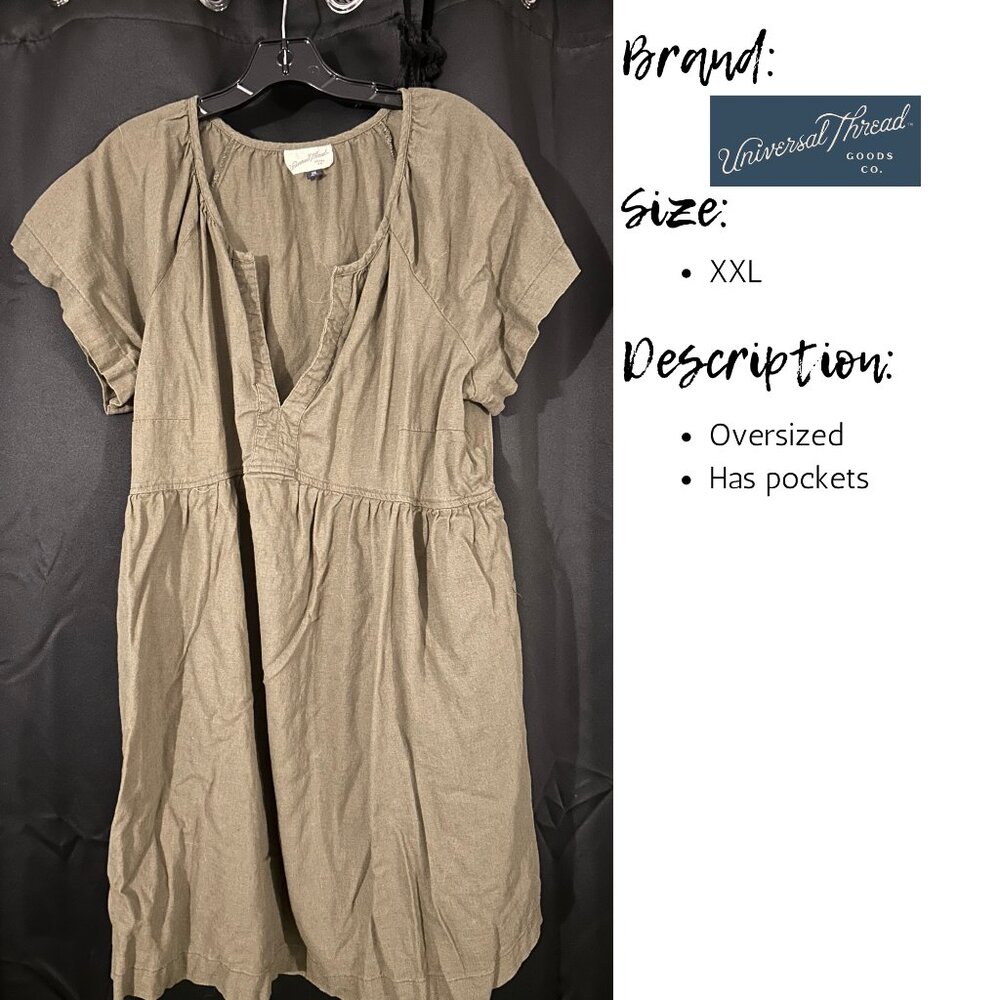 Army green tent dress